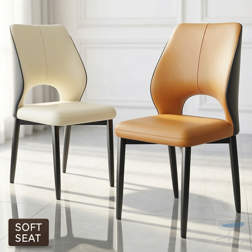 Silla de comedor italiana de lujo acolchada para hotel y restaurante — 1