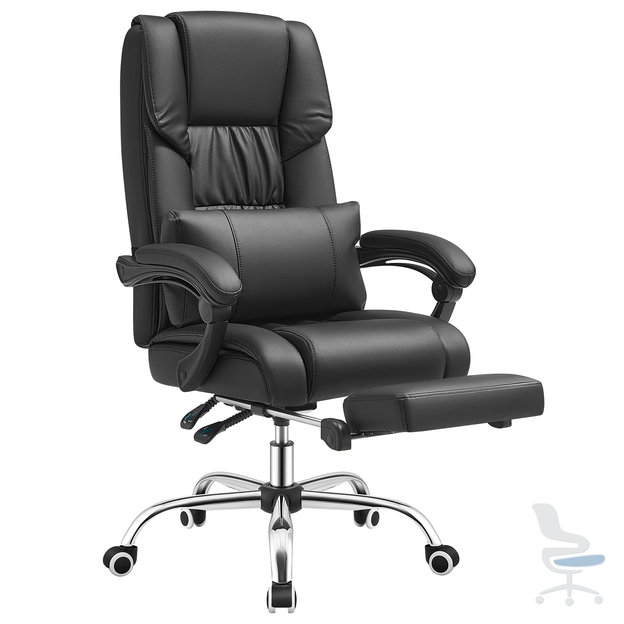 Silla de Escritorio Ergonómica SONGMICS Racing con Reposapiés Plegable — 1