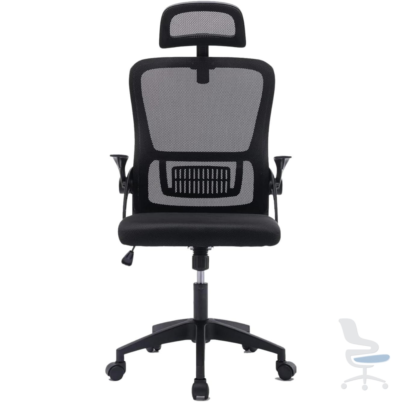 Silla de oficina ergonómica Max Star con respaldo de malla y altura regulable — 1