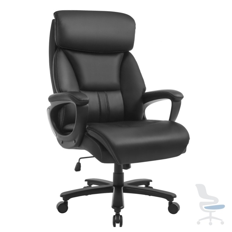 Silla de oficina ergonómica WOLTU con reposacabezas y tapizado de cuero PU — 1