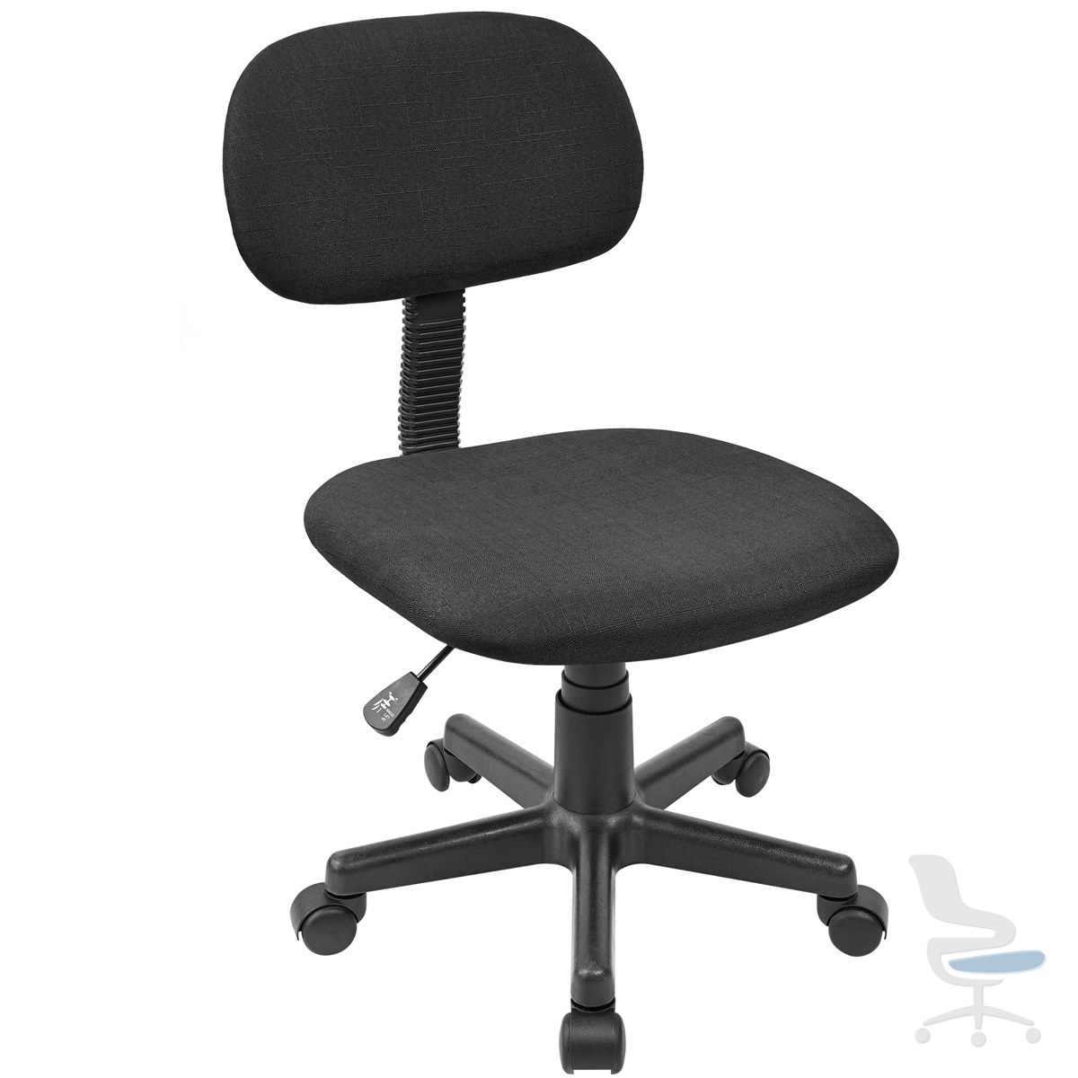 Silla de oficina sin reposabrazos con soporte lumbar — 1