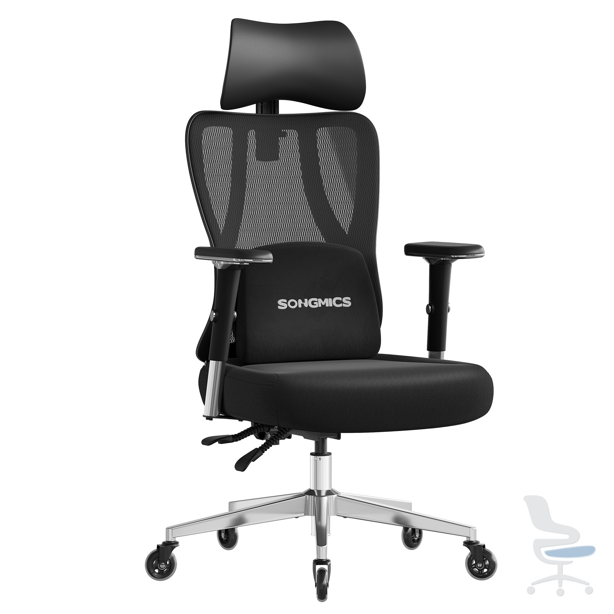 Silla Gaming Ergonómica SONGMICS con Soporte Lumbar y Reposacabezas Ajustables — 1