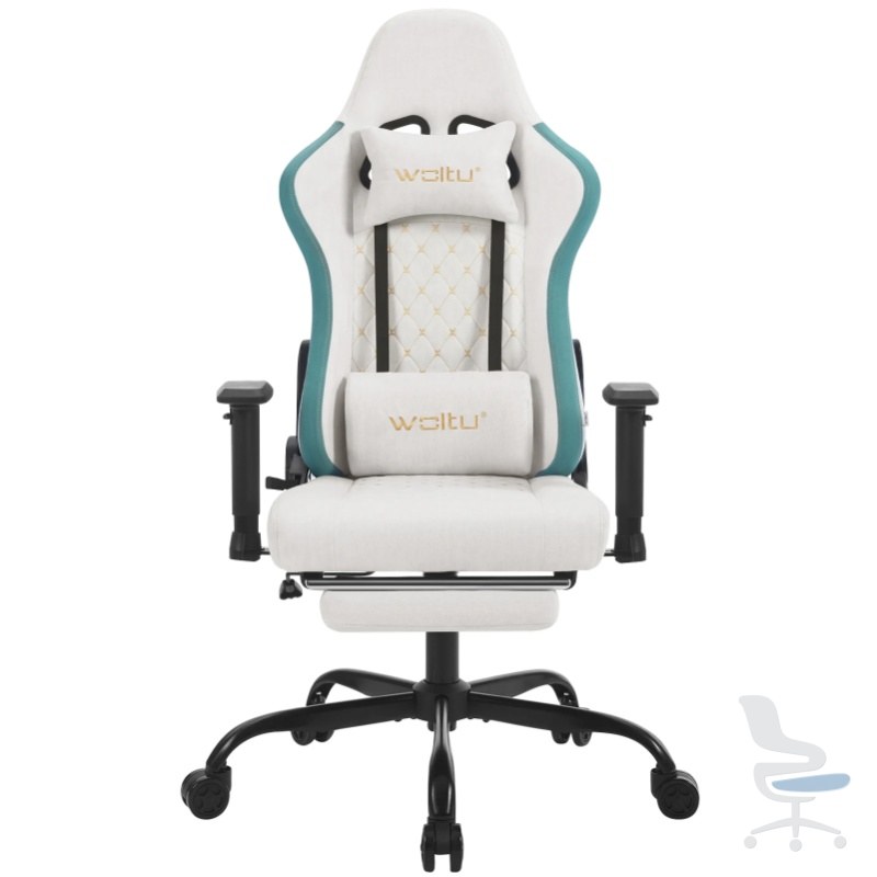 Silla Gaming Ergonómica WOLTU con Masaje, Reposacabezas y Cojín Lumbar — 1