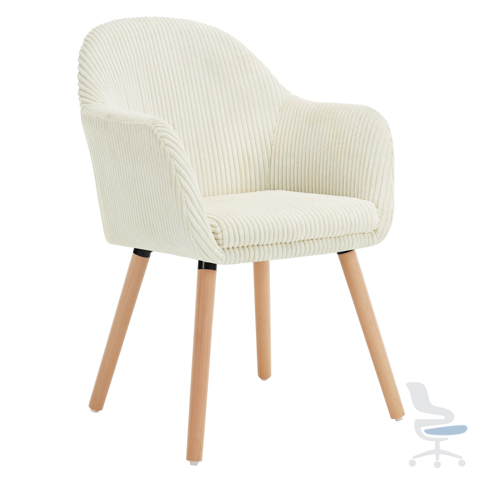 Sillas de comedor WOLTU tapizadas con reposabrazos y asiento de pana — 1