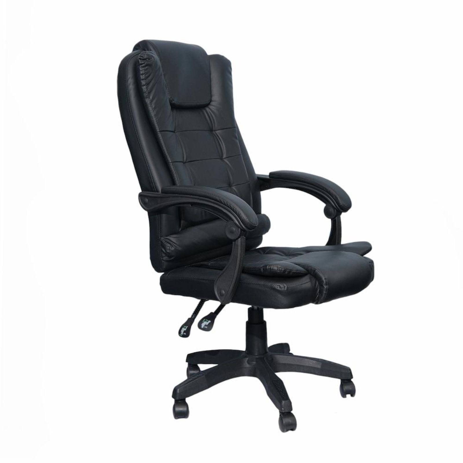 Sillón de Oficina Altura Ajustable Cuero Sintético Acolchada Reclinable Silla Director, Negro, Universal — Sillones y descanso en Si3 Sillas