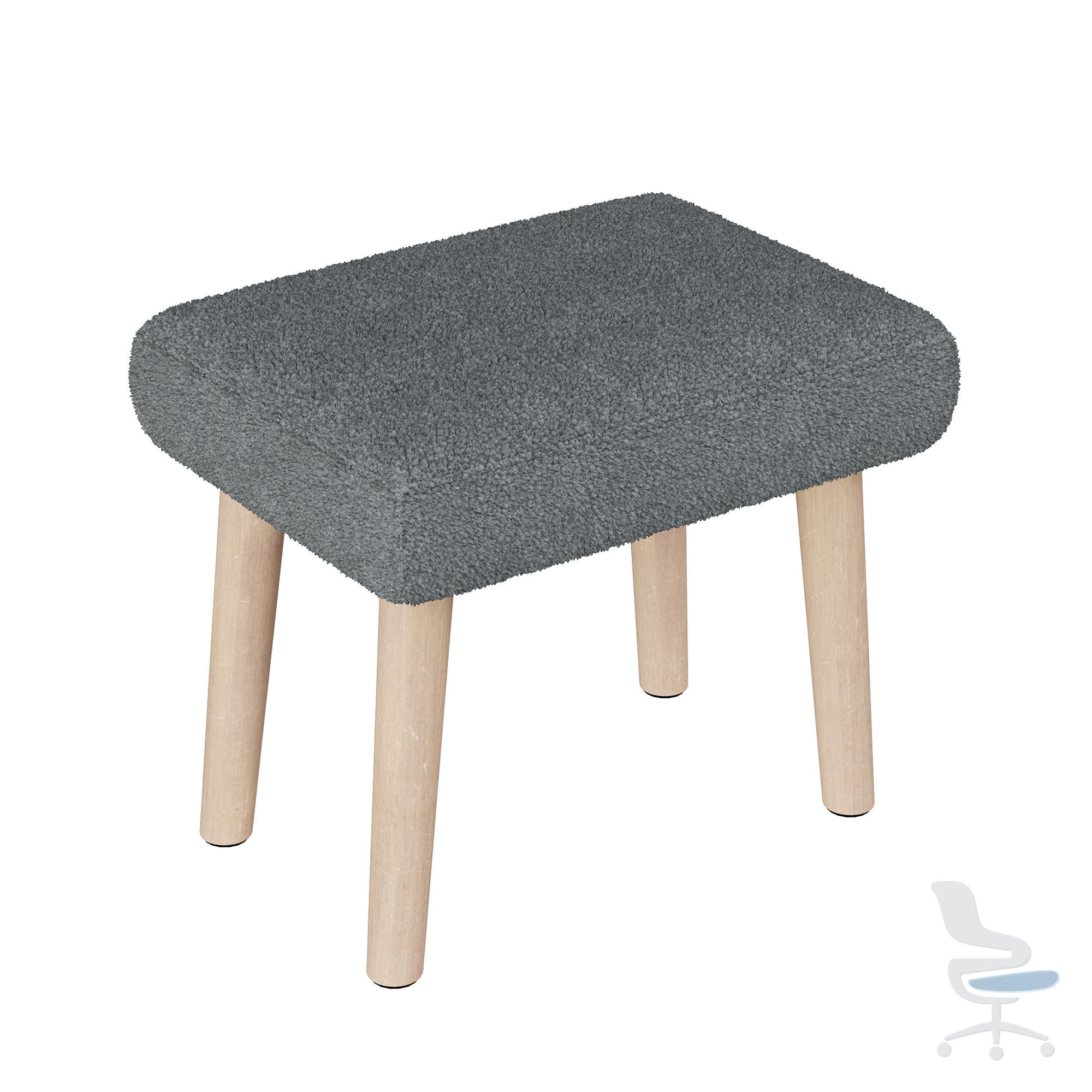 Sillón reclinable de descanso con reposapiés, respaldo alto y soporte lumbar, tela sherpa — 1