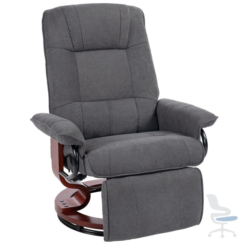 Sillón Reclinable HOMCOM Giratorio para TV con Acabado de Lino — 1