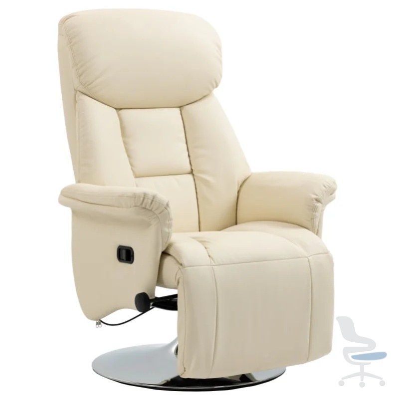 Sillón relax HOMCOM para TV reclinable y giratorio de piel sintética — 1